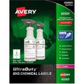 Avery Dennison Avery GHS Chemical Waterproof & UV Resistent Labels, Laser, 3-1/2in x 5in, 200/Box 60503